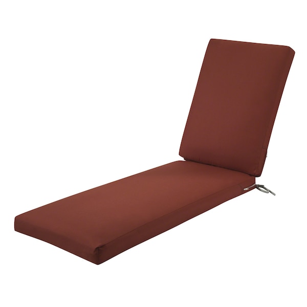 Classic Accessories Ravenna Water-Resistant Patio Chaise Cushion, 80 x 26 x 3 Inch, Spice 62-193-011703-EC - main